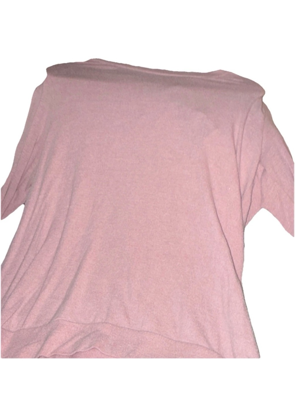 iris Lightweight Off-Shoulder Sweater in Pale Pink